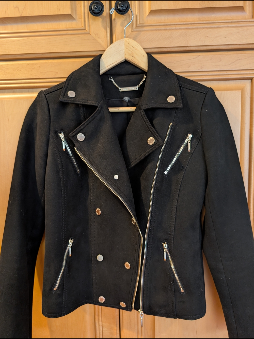 White House Black Market Ultra Suede Moto Jacket